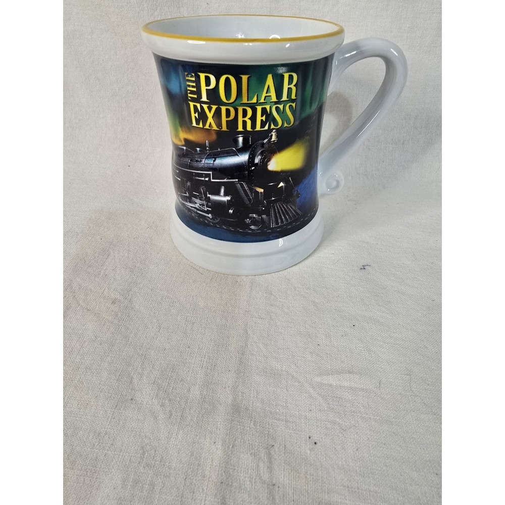 The Polar Express Ceramic Coffee Mug Train Aurora Borealis Christmas 5‎ Inch